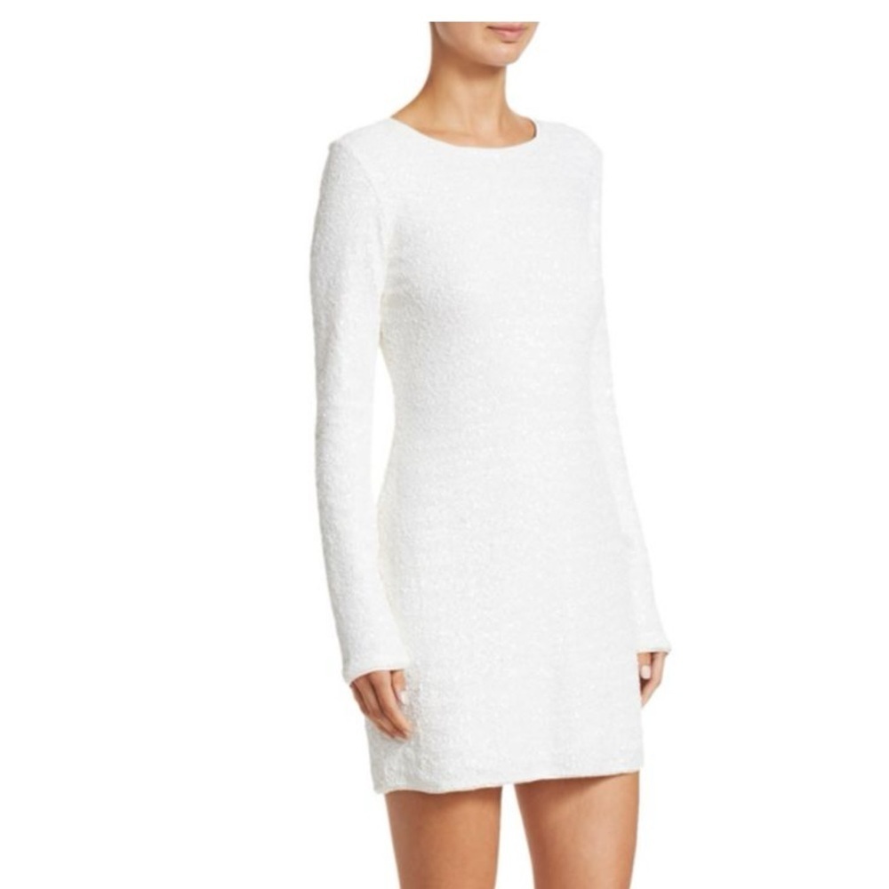 Bailey 44 Heart of Glass White Sequin Mini Dress XS NWT